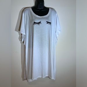 Torrid size 5 white "eyes" shirt